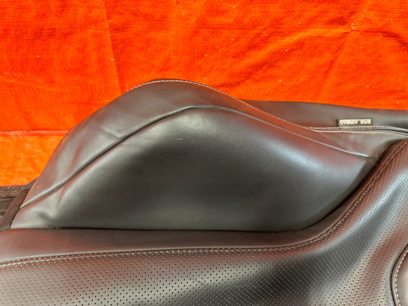17 20 INFINITI Q60   PASSENGER RIGHT FRONT UPPER SEAT SKIN LEATHER WRAP OEM 2894