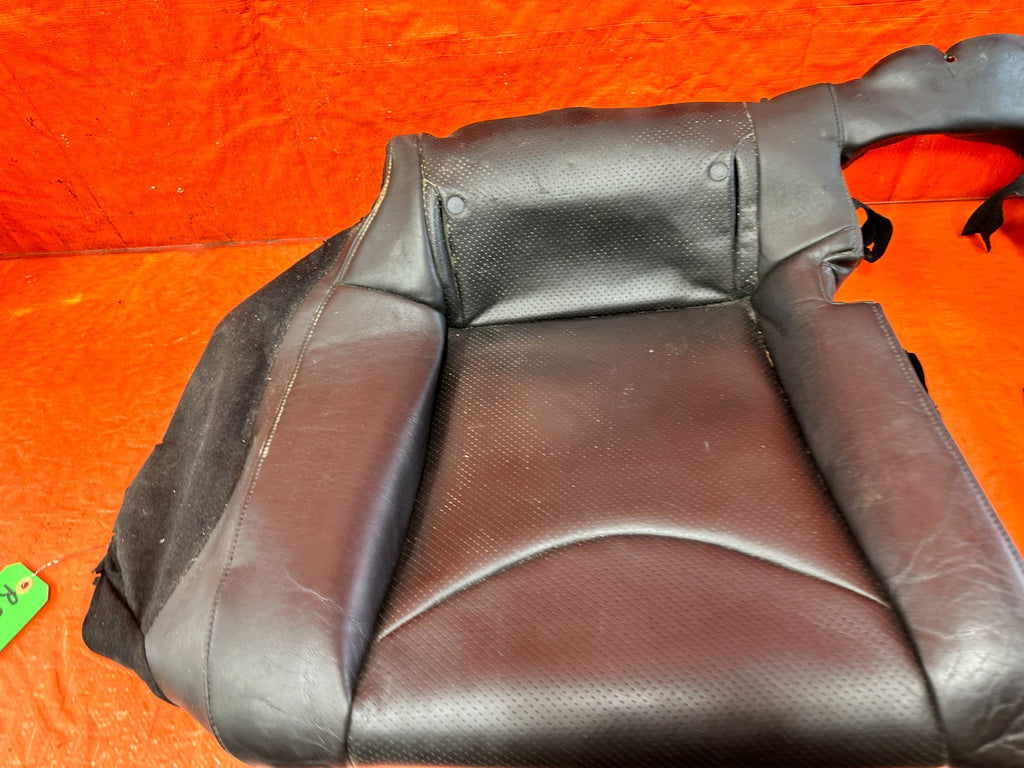 08 09 INFINITI G37 COUPE SPORT REAR LOWER SEAT BLACK LEATHER COVER SKIN OEM 3117