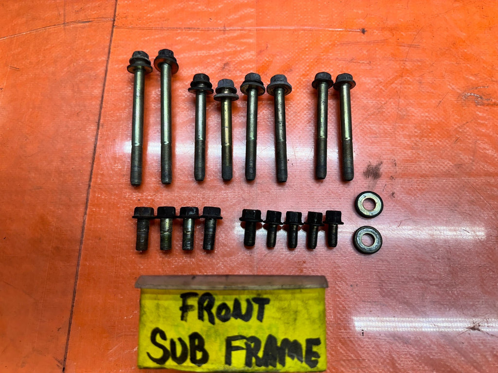 97 01 HONDA PRELUDE 2.2L FRONT SUBFRAME CROSSMEMBER K MEMBER BOLTS OEM #3360