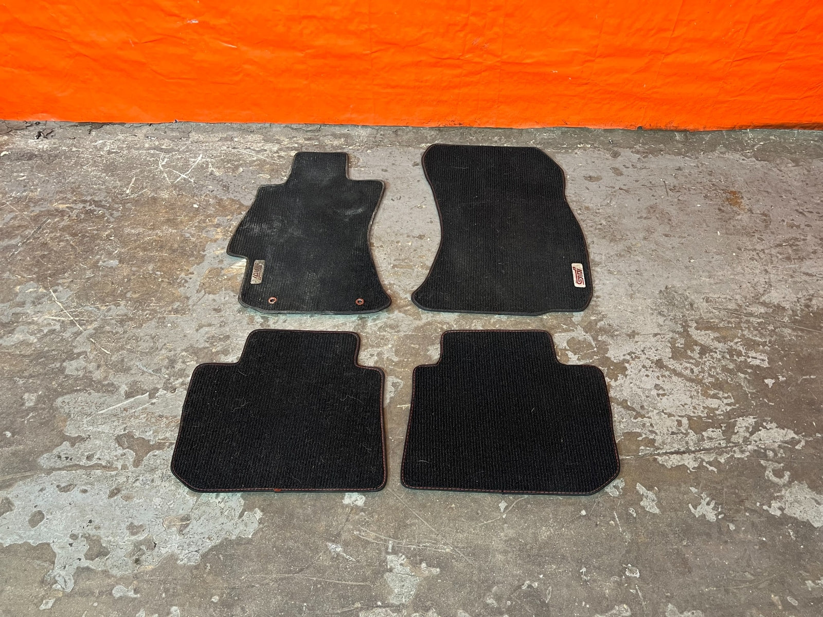 15 20 SUBARU WRX STI   FLOOR MAT SET   BLACK COLOR LEFT RIGHT FRONT REAR OEM 1700