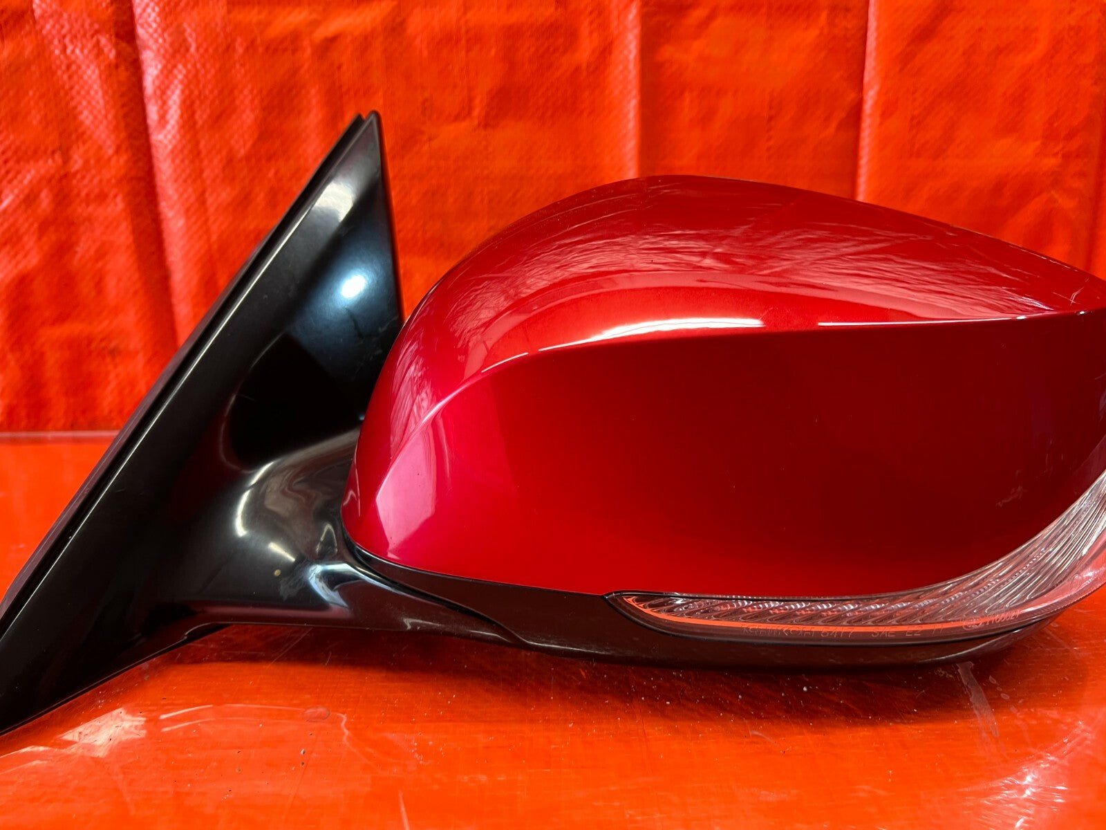 14 20 INFINITI Q50   SIDE VIEW MIRROR DRIVER LEFT SIDE DYNAMIC SUNSTONE RED OEM3