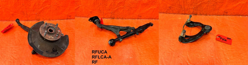 94 01 ACURA INTEGRA RIGHT FRONT SPINDLE KNUCKLE HUB AND ARMS OEM FACTORY OE #3090