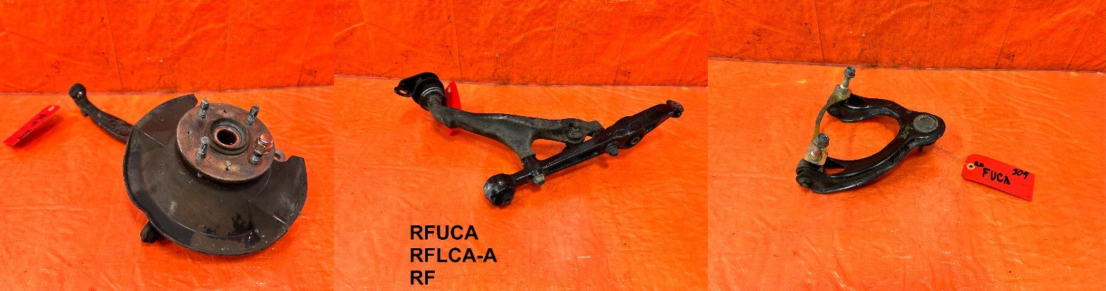 94 01 ACURA INTEGRA RIGHT FRONT SPINDLE KNUCKLE HUB AND ARMS OEM FACTORY OE #3090