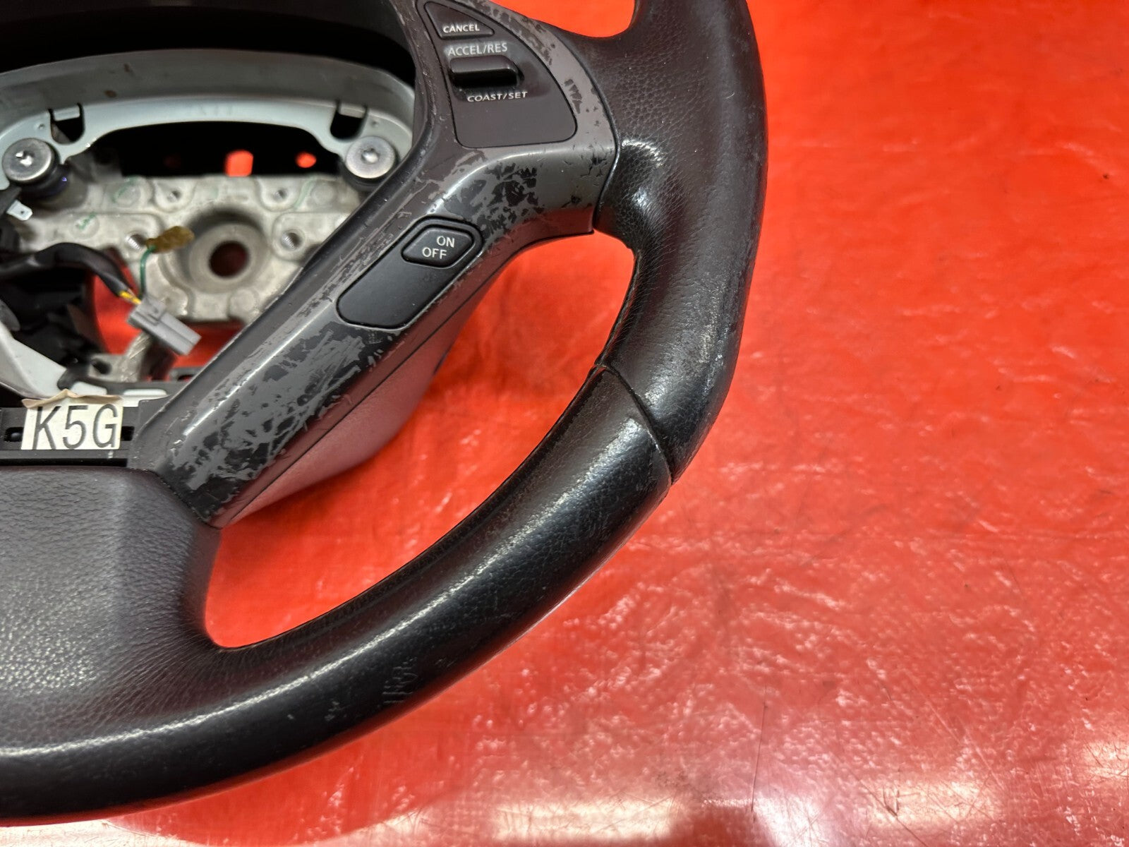 08 15 INFINITI G37 & Q60    2D COUPE  STEERING WHEEL   WEAR READ DESC   OEM #1885