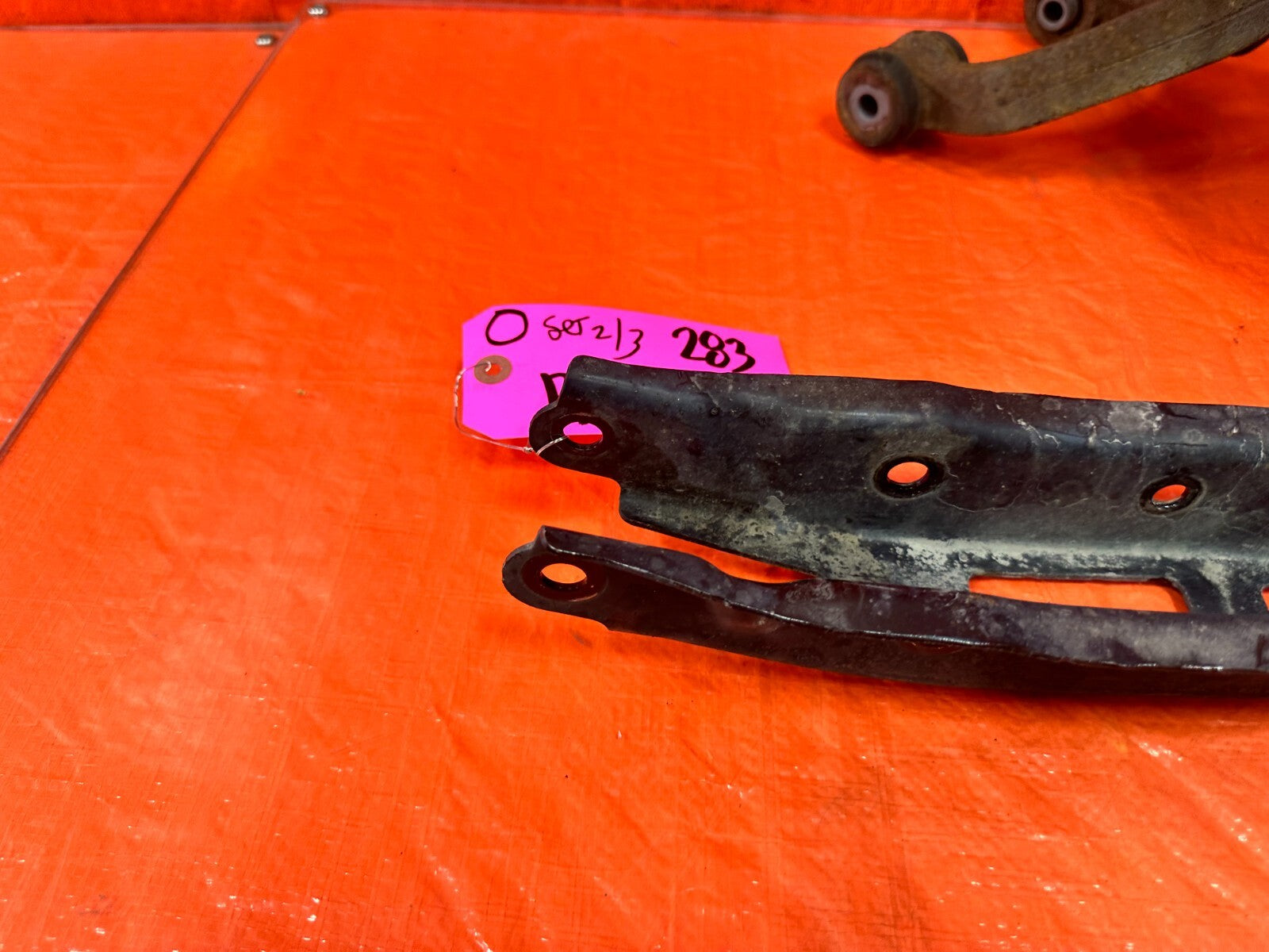 08 14 SUBARU IMPREZA WRX STI RIGHT REAR SPINDLE KNUCKLE WITH 4 CONTROL ARMS OEM11