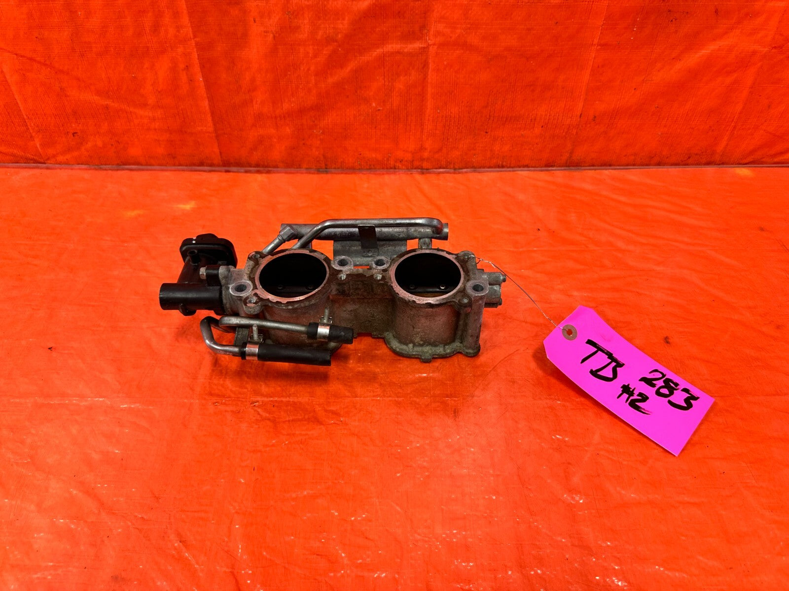 08 14 SUBARU IMPREZA WRX STI EJ257 FUEL RAIL W/ THROTTLE BODY INJECOTRS BASE #20