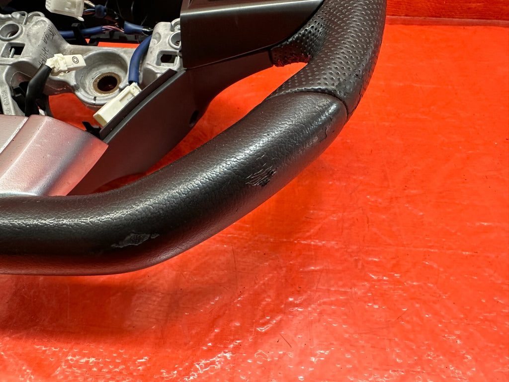 15 20 SUBARU WRX STI   STEERING WHEEL   BLACK LEATHER WRAP   OEM FACTORY #1825
