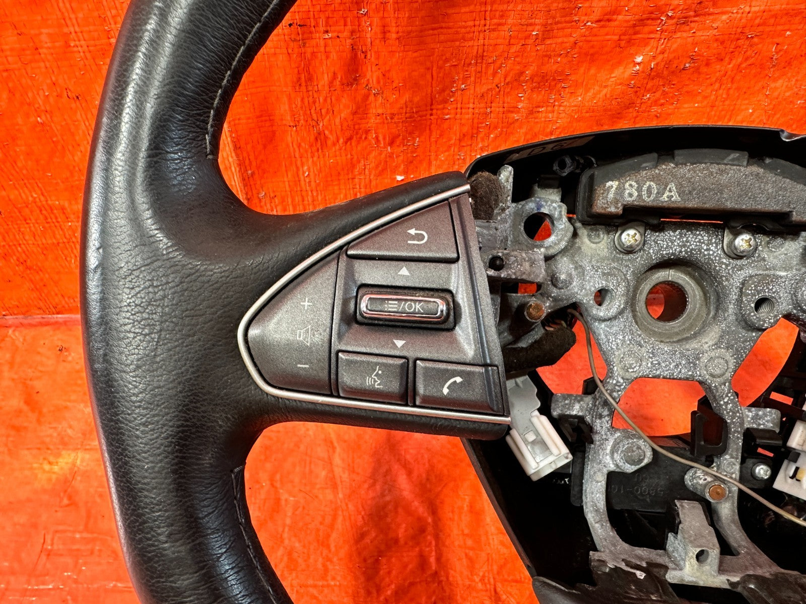 2016 16 INFINITI Q50 RED SPORT 400 RWD   STEERING WHEEL   NON HEATED   OEM #3142