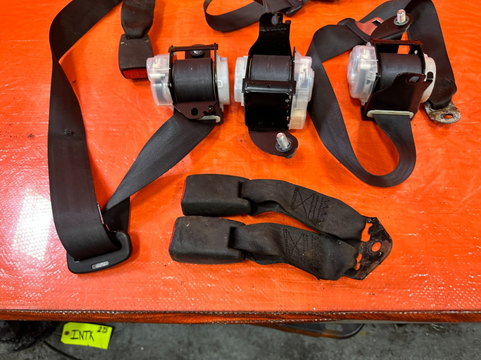 04 08 ACURA TSX   REAR SEAT BELT SET   LEFT & RIGHT SEAT BELTS   BLACK OEM #2754