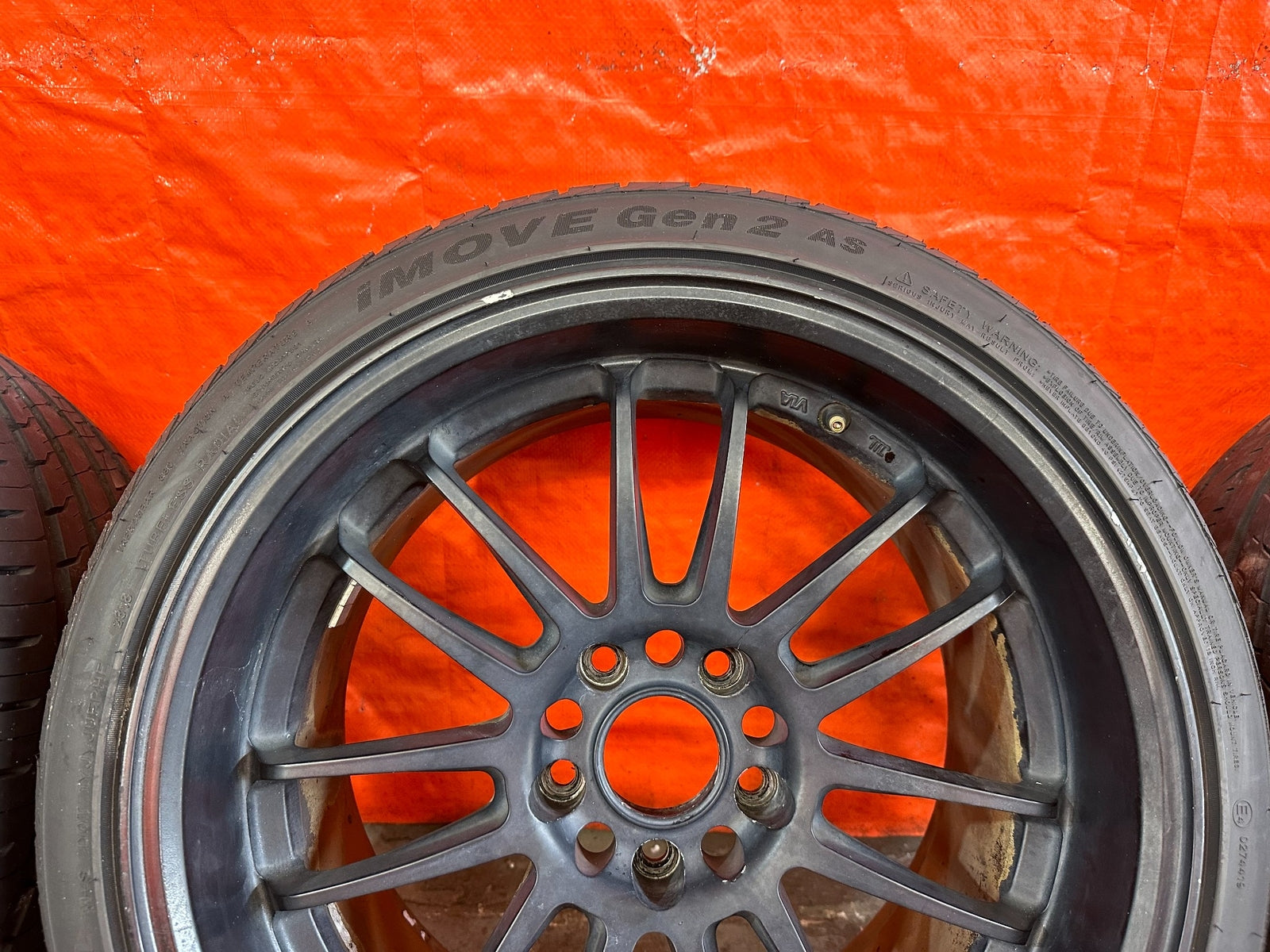 08 15 LANCER EVOLUTION X EVO 10   ROTA SVN WHEELS RIMS W/ TIRES   18x10 & 18x813
