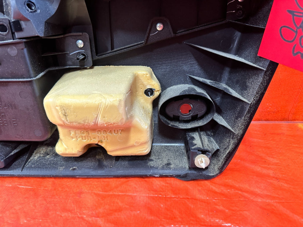 07 11 MAZDA RX8 RX 8   DRIVER LEFT DOOR PANEL TRIM CARD   BLACK TAN   OEM #30316