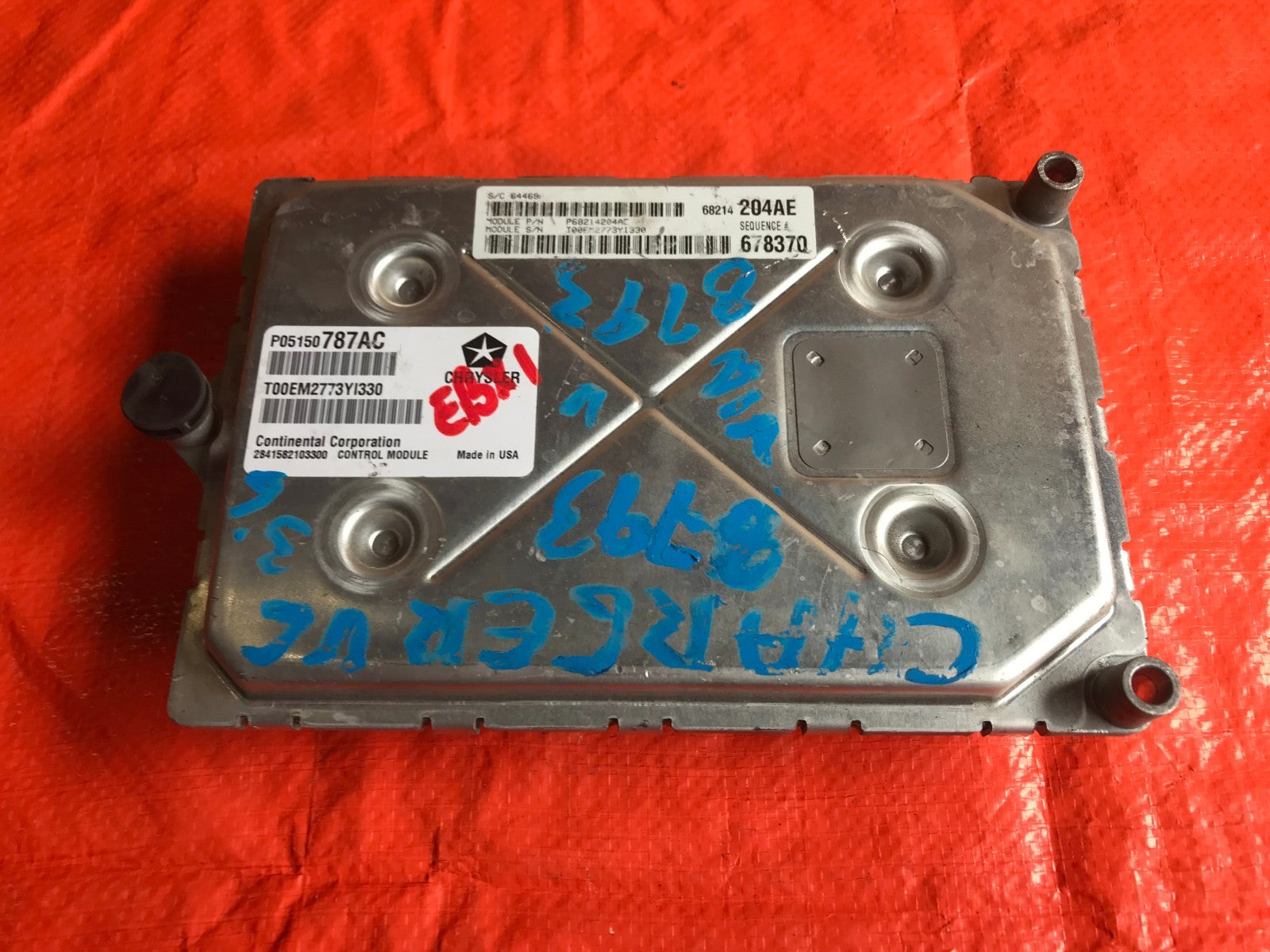 OEM 2014 14 DODGE CHARGER ENGINE COMPUTER ECU ECM EBX   PART # P68214204AE0