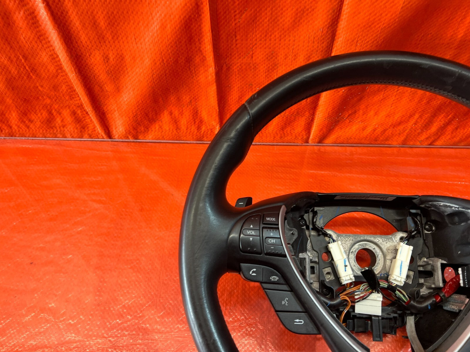 13 15 ACURA RDX   STEERING WHEEL   BLACK LEATHER WRAP   OEM FACTORY #1537