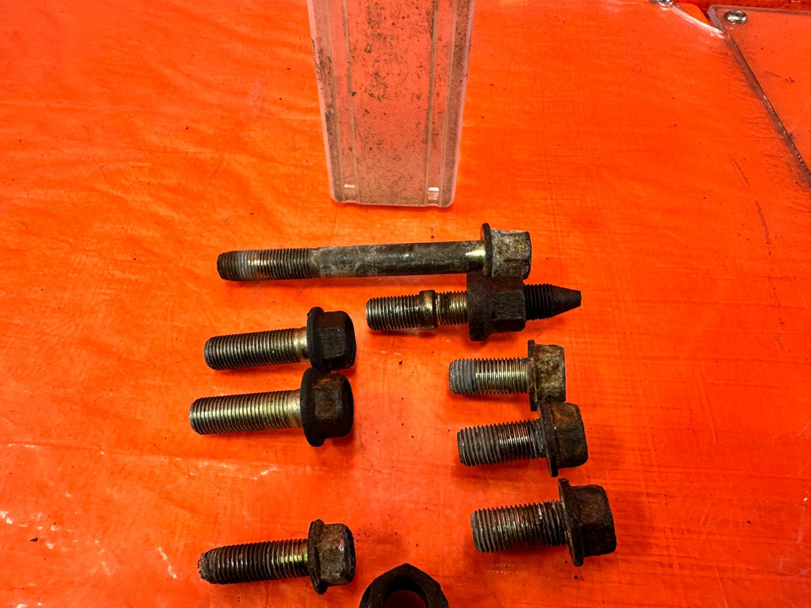 96 00 HONDA CIVIC   D16 RIGHT TRANSMISSION MOUNT AND BRACKET BOLTS OEM #3192