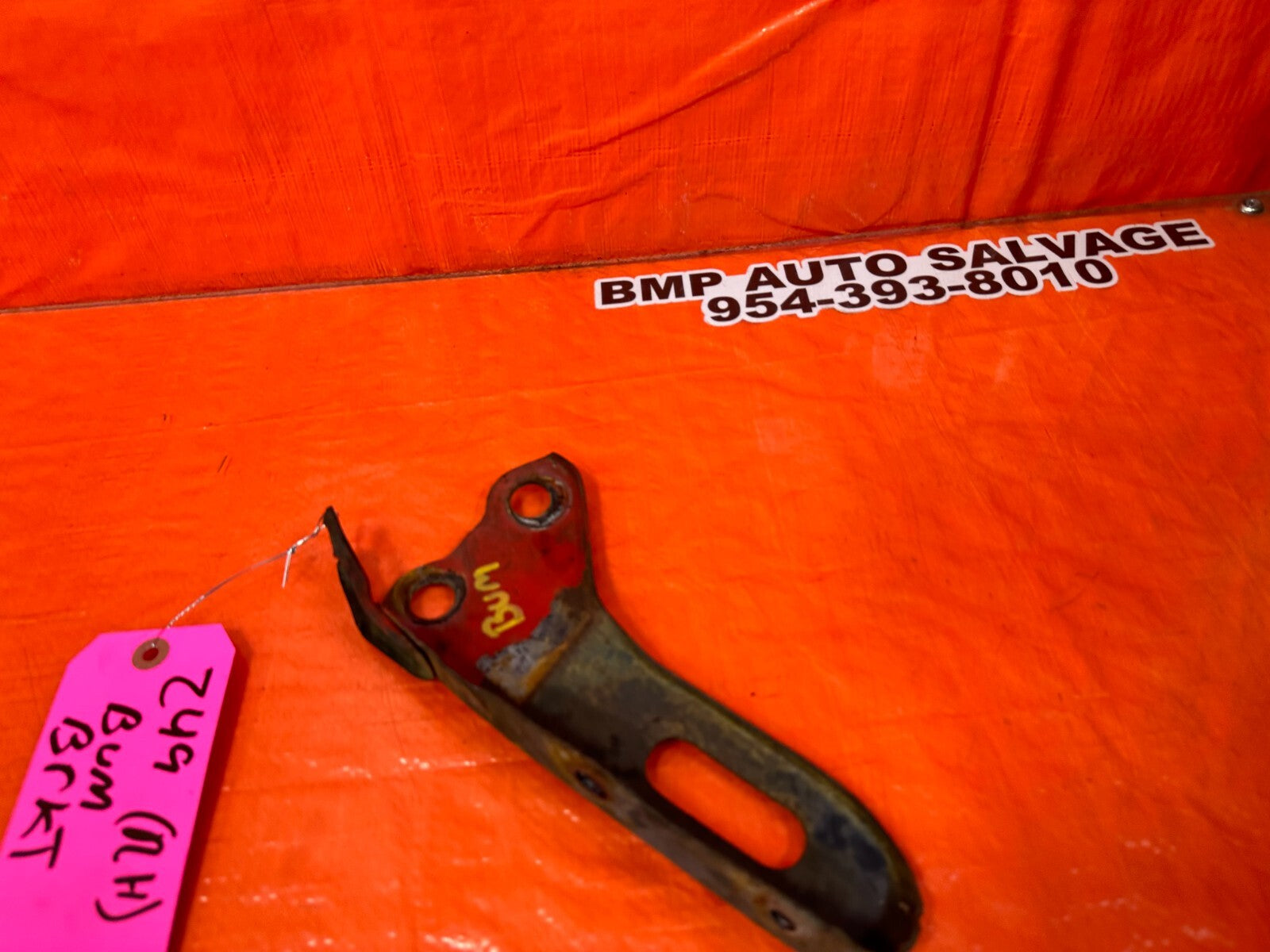 95 97 TOYOTA TACOMA   PASSENGER RIGHT FRONT   2WD ONLY   BUMPER BRACKET OEM 2495
