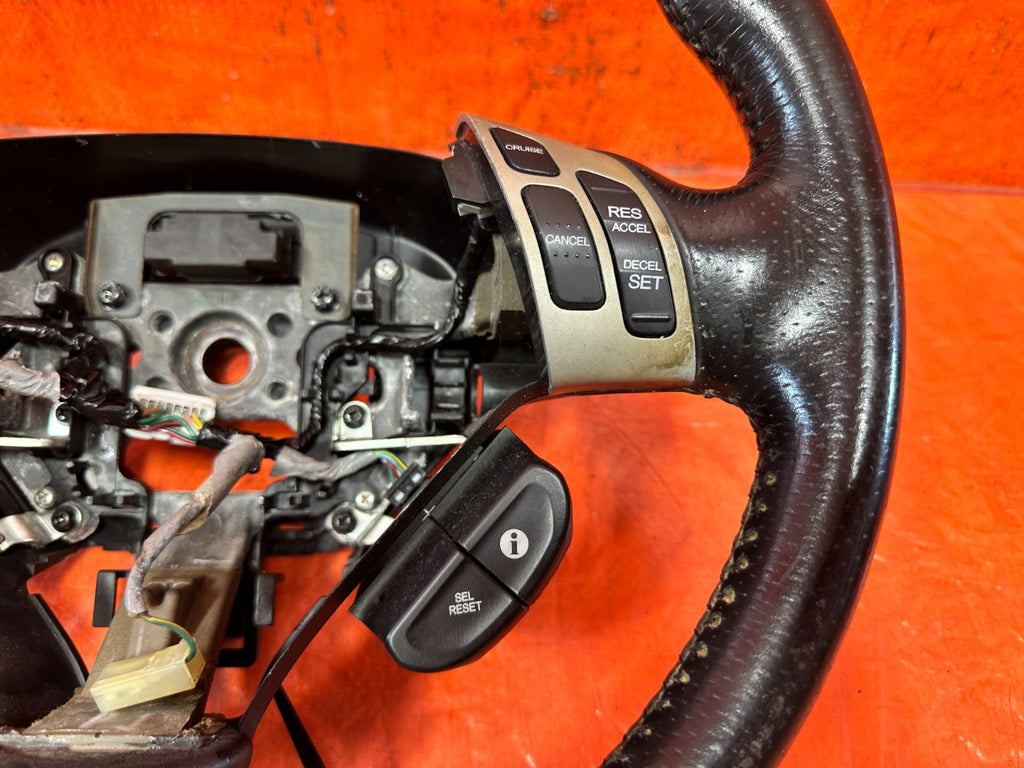 04 08 ACURA TSX LEATHER STEERING WHEEL W/ CRUISE AUDIO SWITCHES OEM #3308