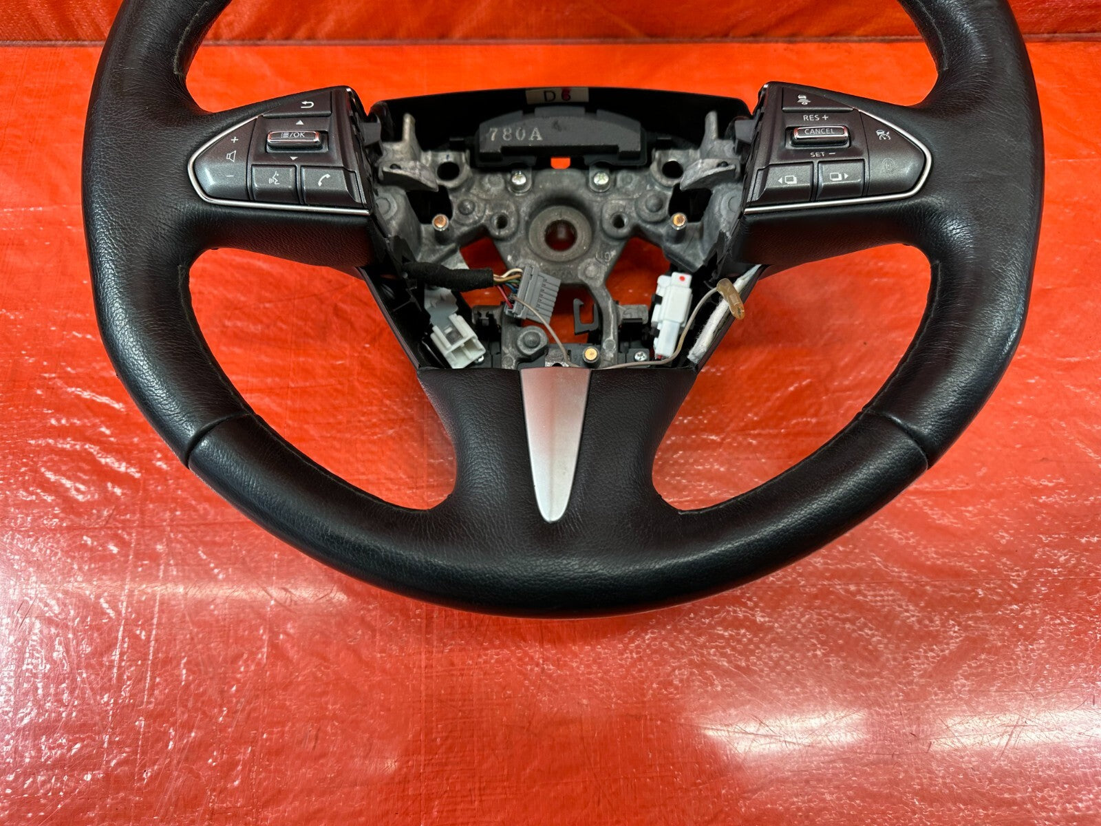 2016 16 INFINITI Q50 RED SPORT 400 RWD   STEERING WHEEL   NON HEATED   OEM #2153