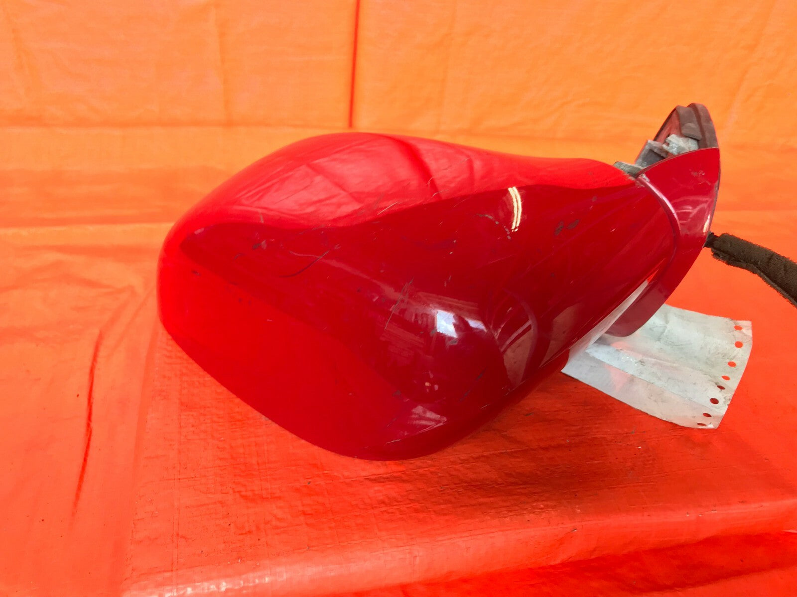 OEM 2007 07 NISSAN VERSA DRIVER LEFT SIDE VIEW MIRROR   RED   3 WIRE MODEL3