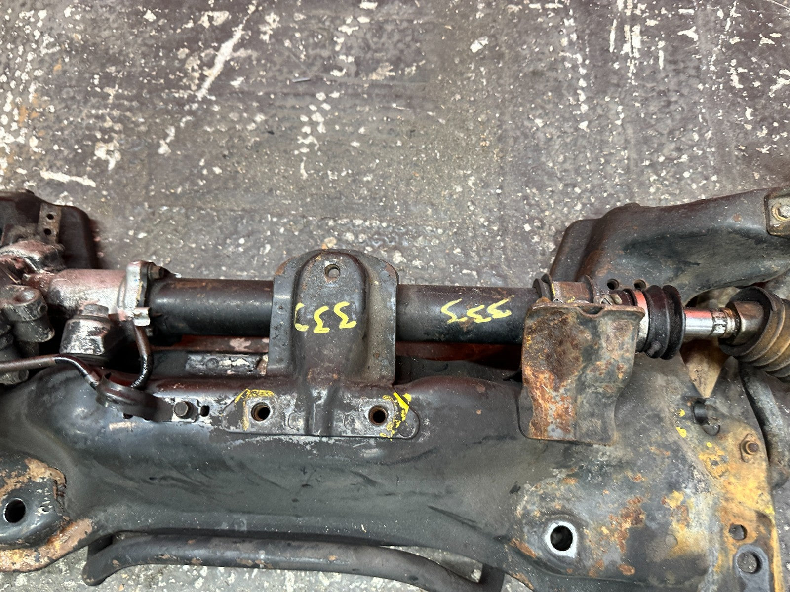 92 95 HONDA CIVIC FRONT SUBFRAME W/ RACK & CONTROL ARMS EKK2 K SWAP OEM #3338