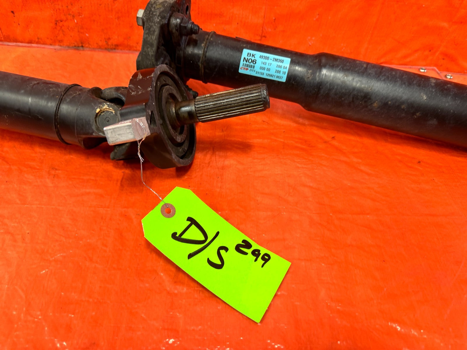 13 16 HYUNDAI GENESIS COUPE 3.8L AUTO ONLY   DRIVESHAFT PROPELLER SHAFT OEM #2994