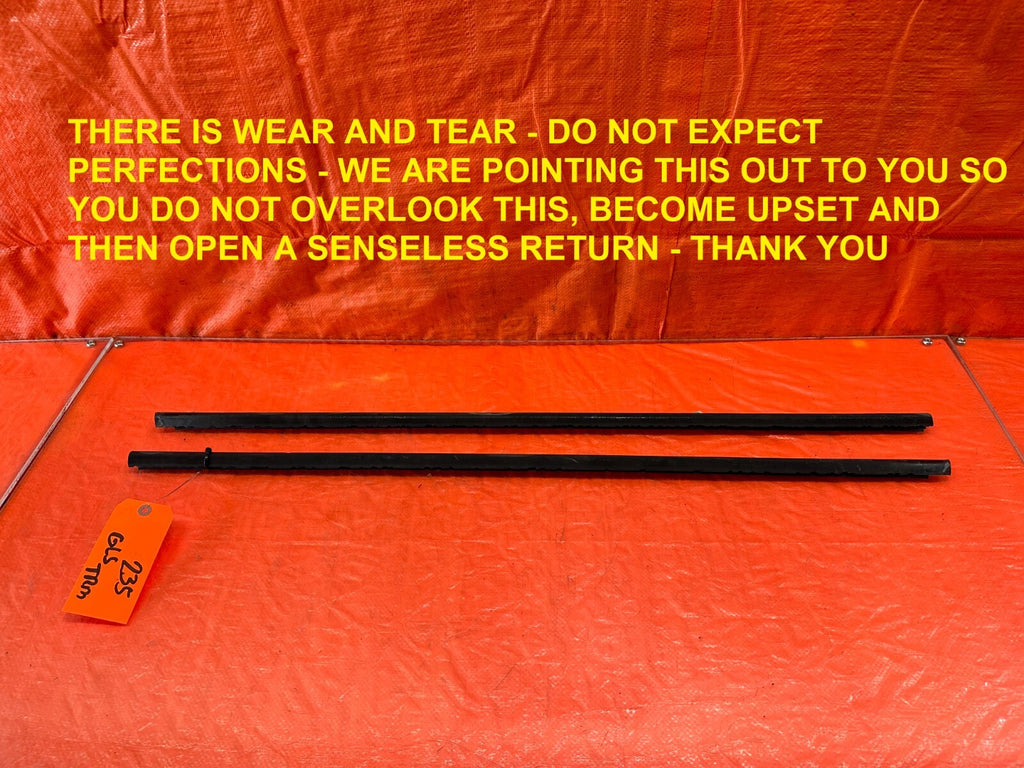 92 93 HONDA CIVIC COUPE HATCH EXTERIOR DOOR WINDOW GLASS TRIM SET LEFT RIGHT 2350