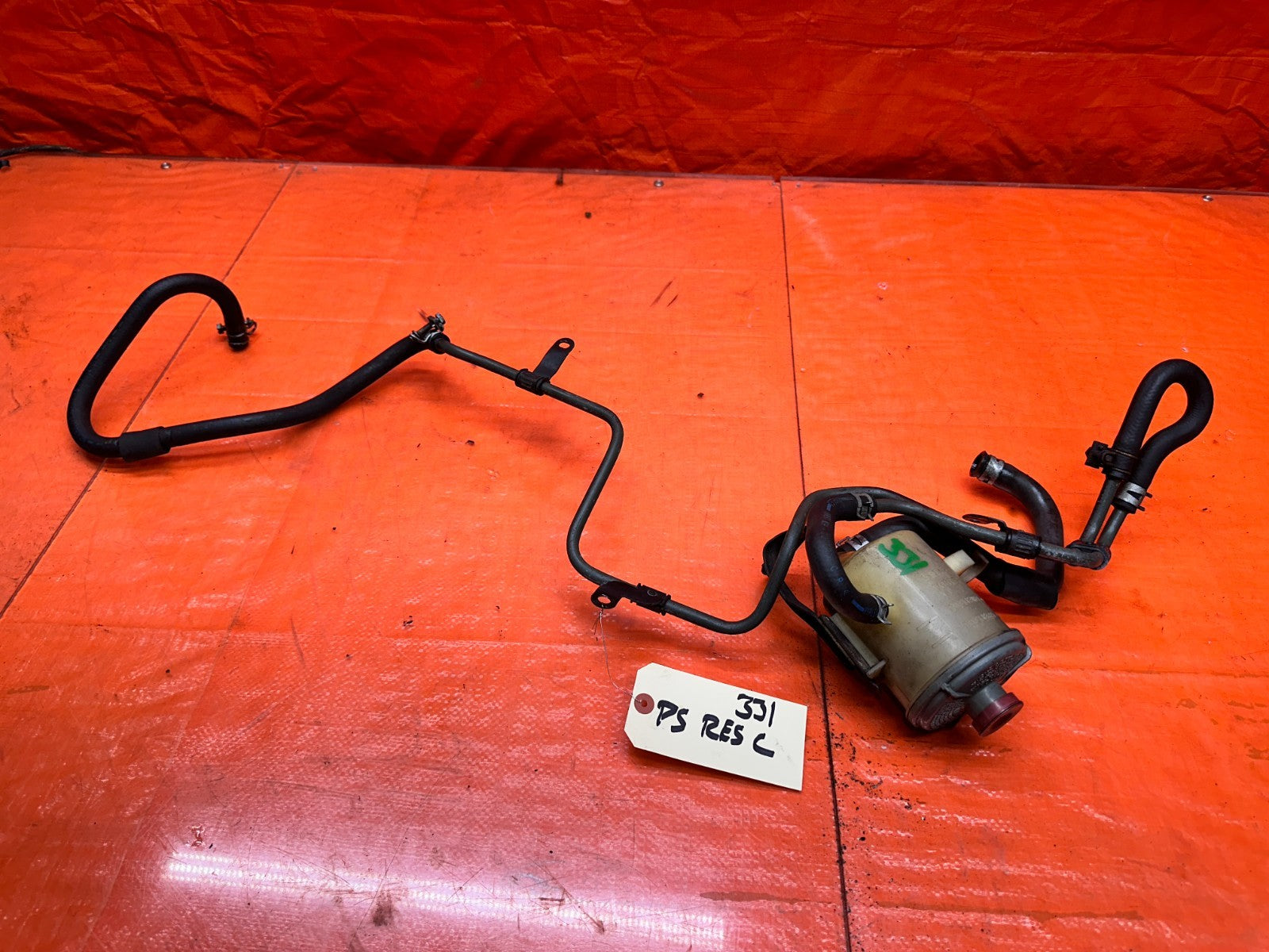 94 01 ACURA INTEGRA POWER STEERING FLUID RESERVOIR TANK AND LINES OEM #3310