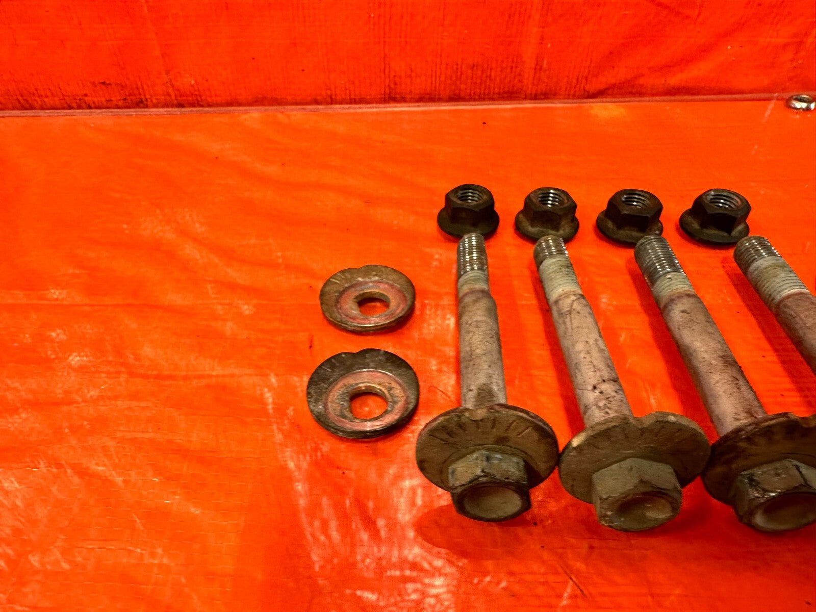 90 93 MAZDA MX 5 MIATA   REAR CASTER CAMBER ADJUSTMENT BOLTS   OEM FACTORY #2678