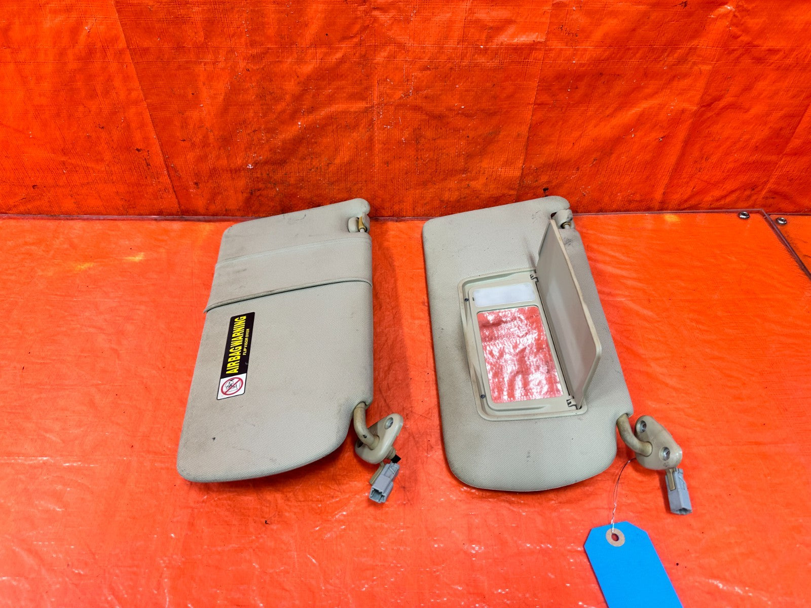 04 05 ACURA TSX   LEFT AND RIGHT SUN VISORS PAIR SET   OEM FACTORY OE #3045