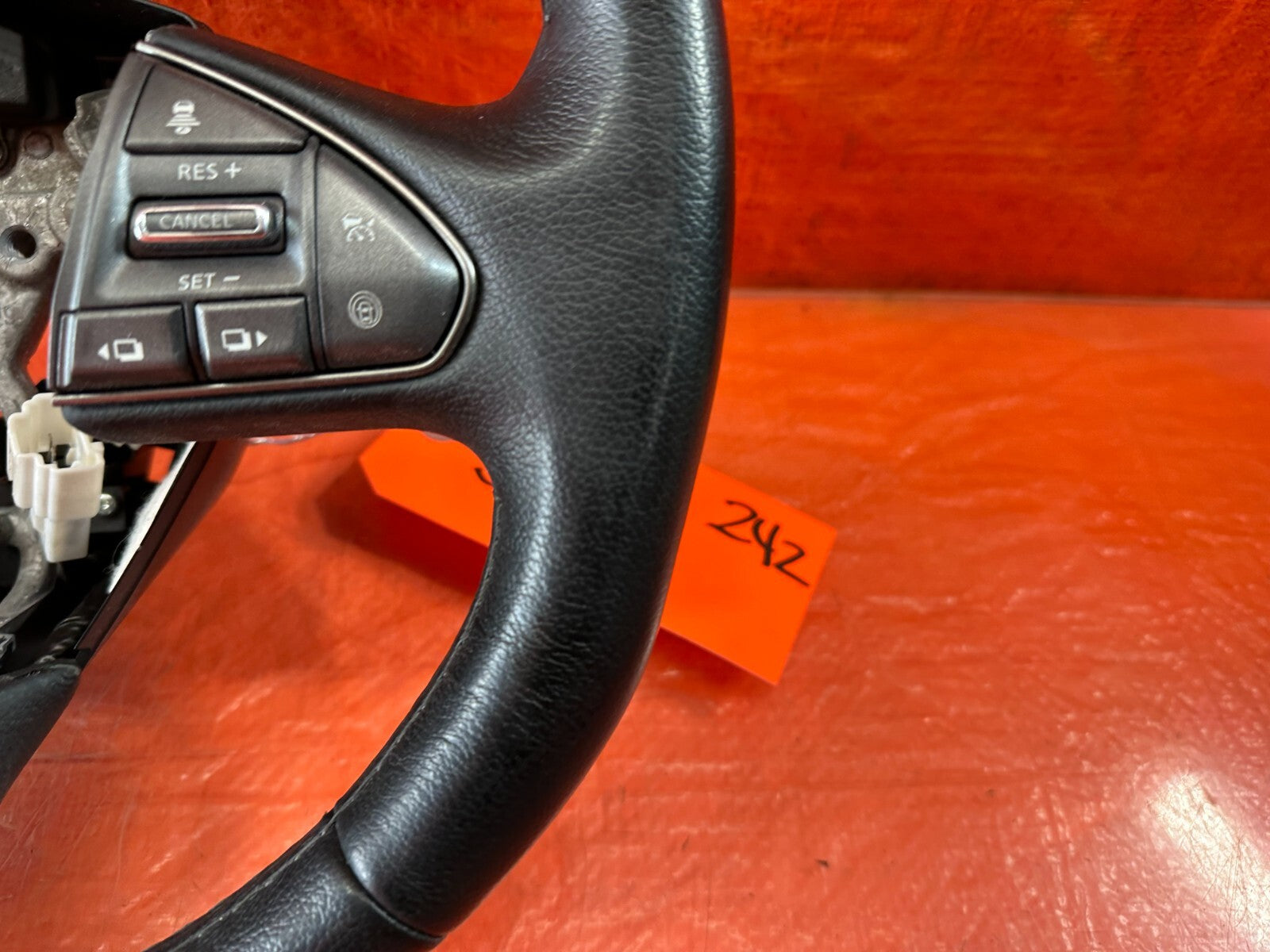 2017 17 INFINITI Q50 RED SPORT 400 RWD   STEERING WHEEL   NON HEATED   OEM #2423