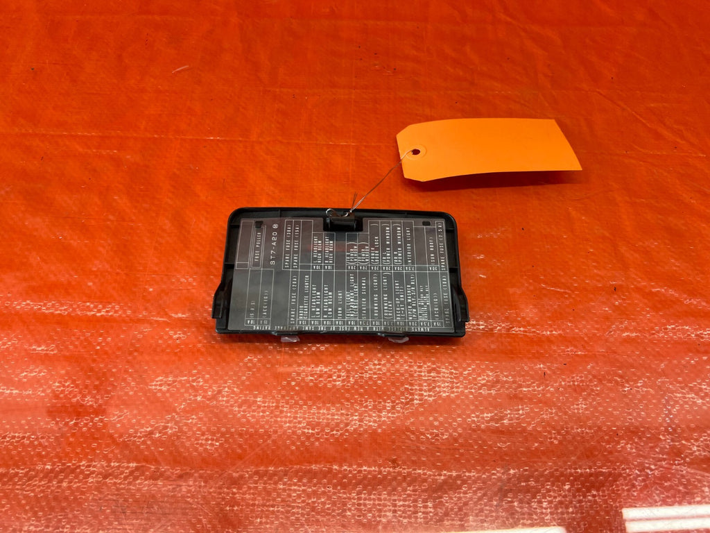 94 01 ACURA INTEGRA   INTERIOR FUSE BOX COVER / SCHEMATIC DIAGRAM BLACK OEM #1347