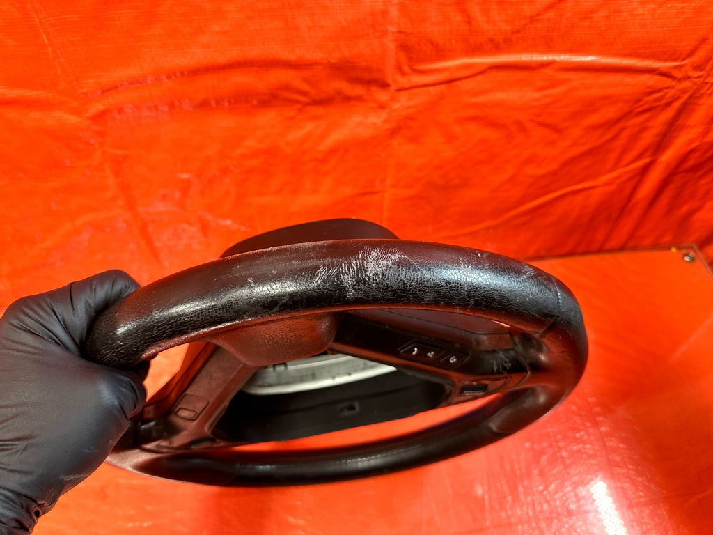 08 15 INFINITI G37 & Q60 2D COUPE   STEERING WHEEL   BLACK LEATHER WRAP OEM 32016