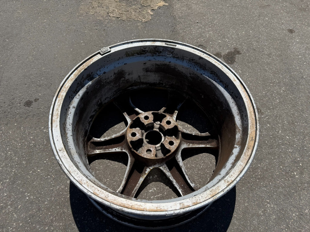 03 07 INFINITI G35 COUPE REAR FACTORY WHEEL RIM 6 SPOKE 17X8 OEM FACTORY #2988
