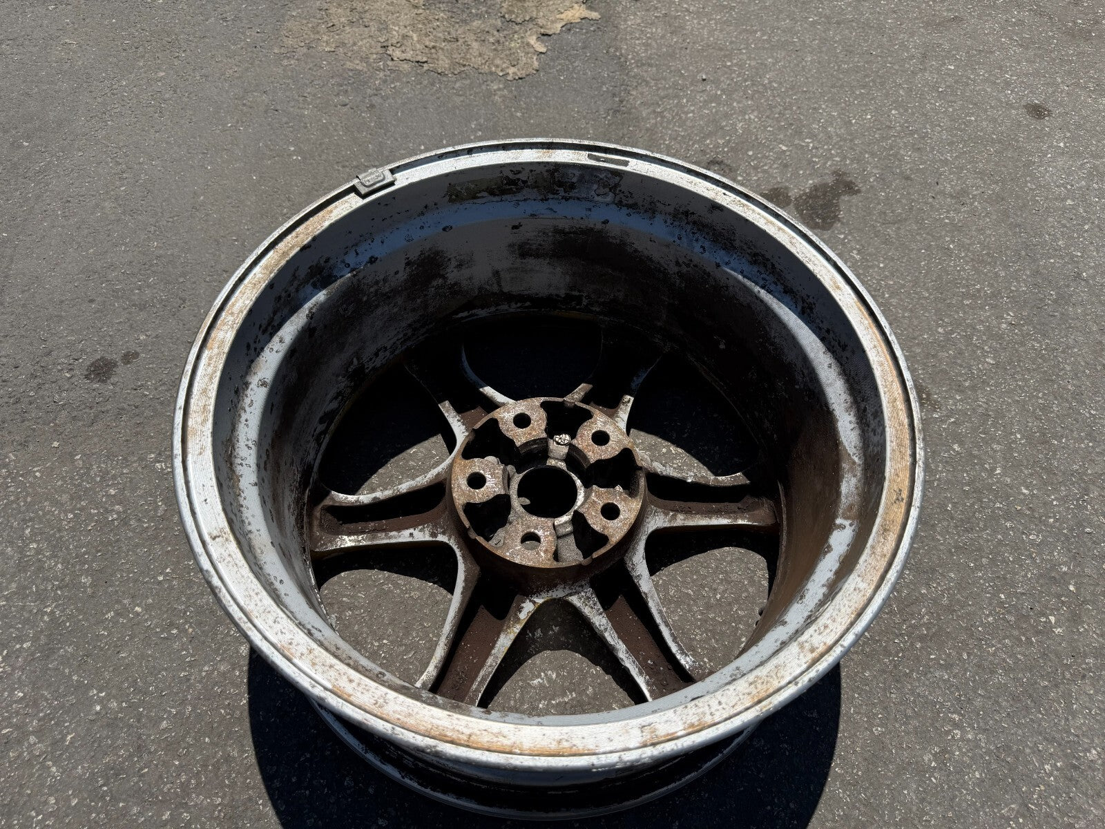 03 07 INFINITI G35 COUPE REAR FACTORY WHEEL RIM 6 SPOKE 17X8 OEM FACTORY #2988