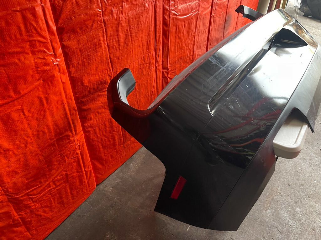 11 14 DODGE CHALLENGER R/T COMPLETE REAR BUMPER COVER W/ ALL TRIM TOP & BOTTOM9