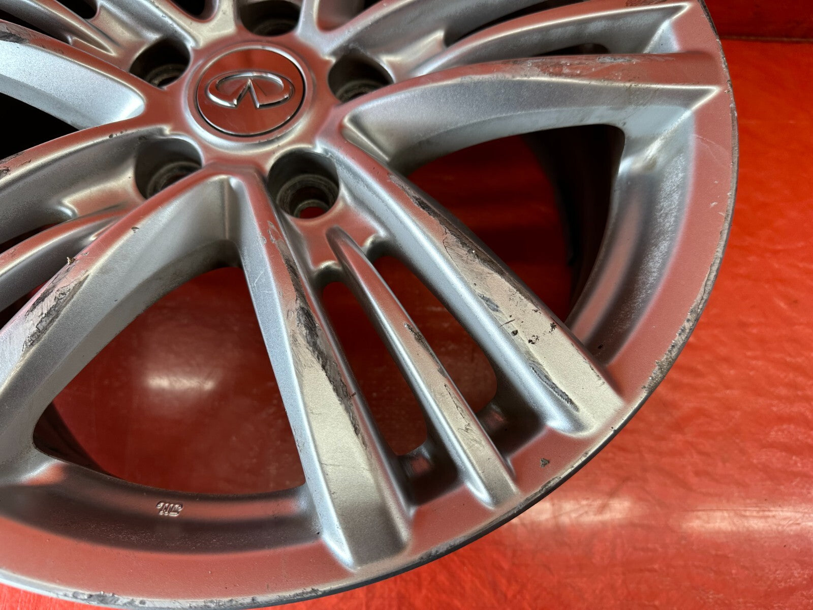 09 13 INFINITI G37 SEDAN   FACTORY WHEEL RIM   5 SPOKE   17x7.5   +45 OEM #238 11