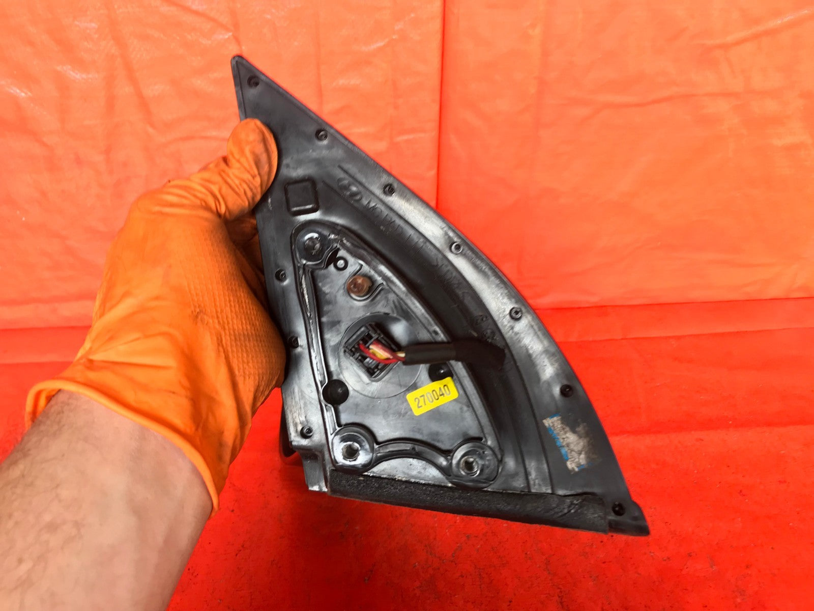 OEM 2007 07 HYUNDAI ACCENT SEDAN DRIVER LEFT SIDE VIEW MIRROR   BLACK   POWER   5
