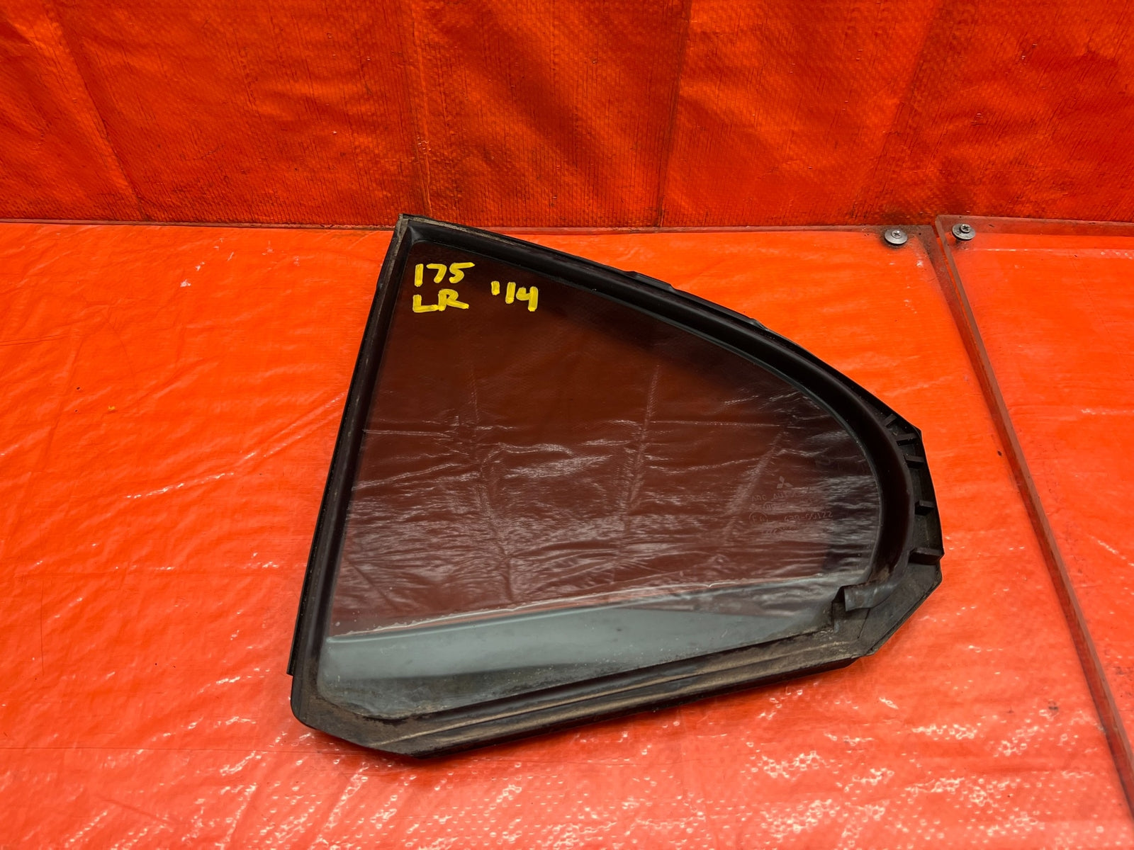 08 15 LANCER EVOLUTION X EVO 10   DRIVER LEFT REAR 1/4 QUARTER GLASS WINDOW #1750