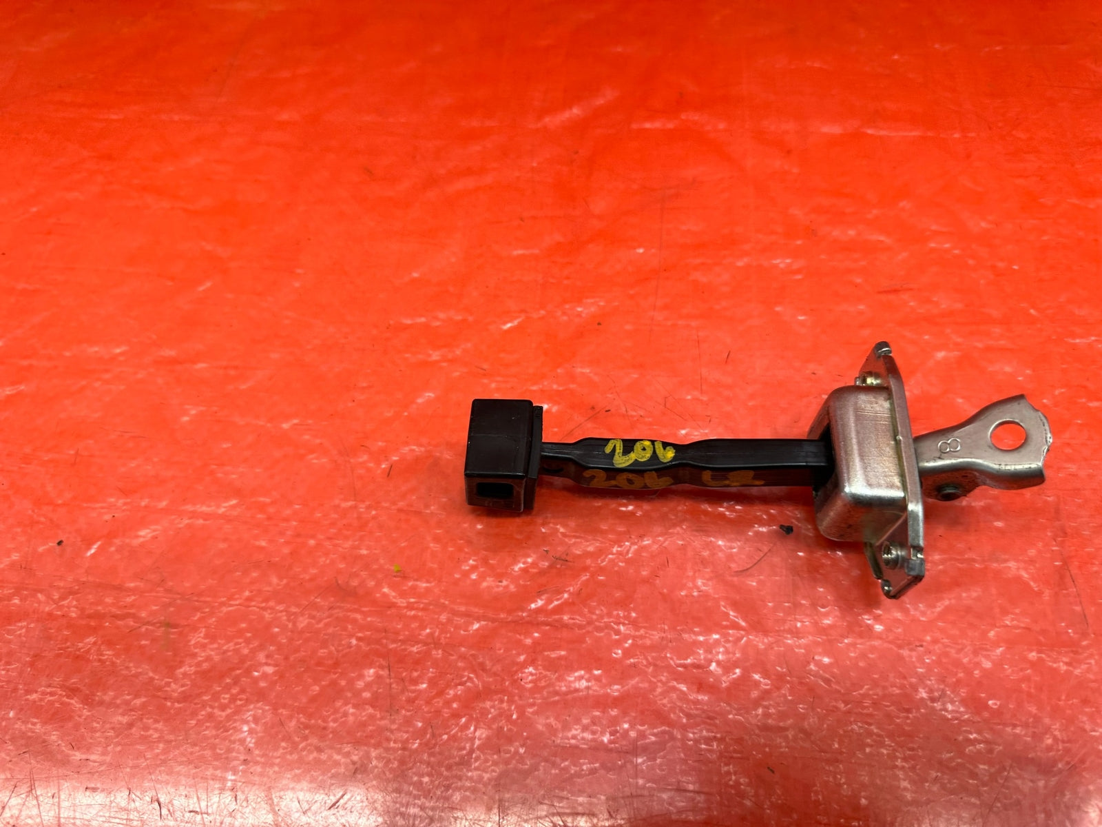 08 15 LANCER EVOLUTION X EVO 10   LEFT REAR DOOR CHECKER HINGE ARM STOPPER 2062