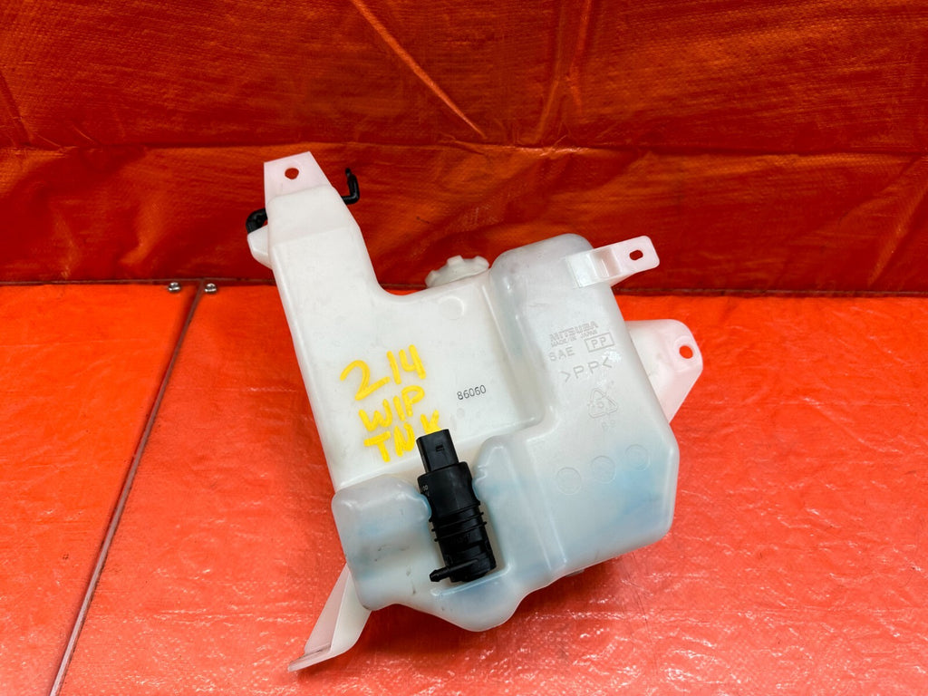 08 15 LANCER EVOLUTION X EVO 10 WINDSHIELD WIPER RESERVOIR TANK W/ MOTOR OEM 2148