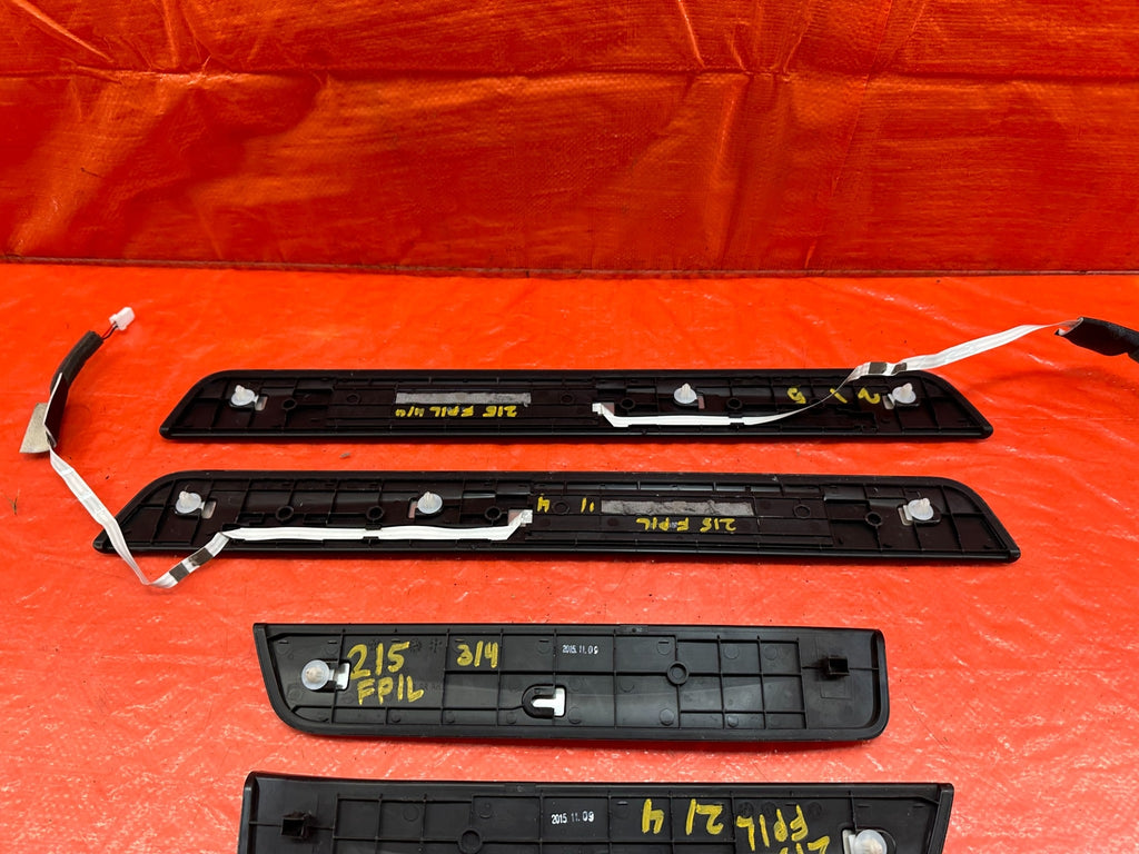 16 20 INFINITI Q50   ILLUMINATING FLOOR PILLAR SCUFF PLATE SET   OEM FACTORY 21511