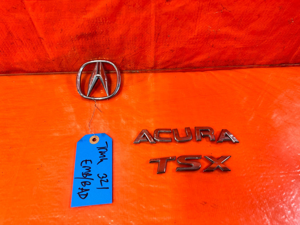 09 14 ACURA TSX   TRUNK MOUNTED BADGE EMBLEM SET   A   ACURA   TSX   OEM #3210
