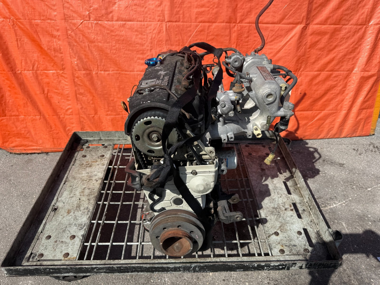 88 91 HONDA CIVIC SI   D16A6 D16A D16   ENGINE MOTOR LONG BLOCK   COMP TEST 18013