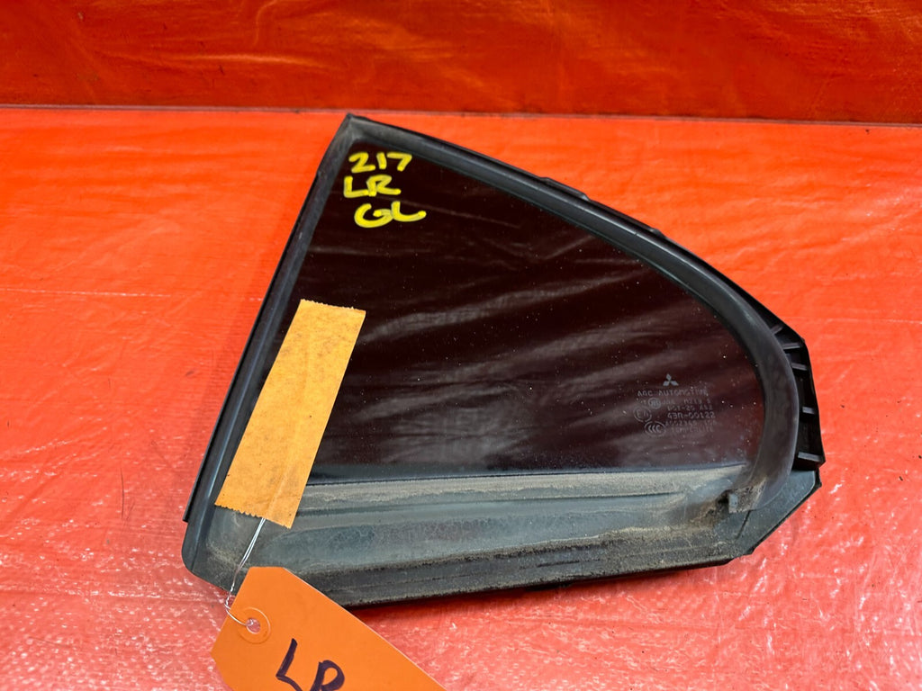 08 15 LANCER EVOLUTION X EVO 10   DRIVER LEFT REAR 1/4 QUARTER GLASS WINDOW #2173