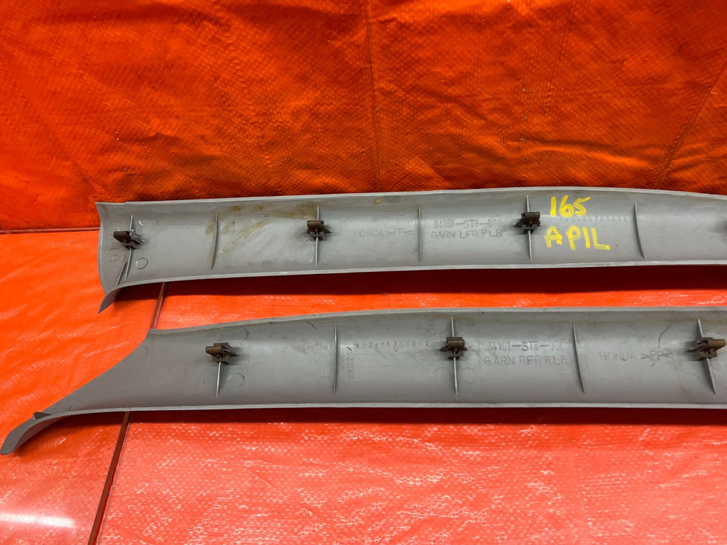 94 01 INTEGRA SEDAN A PILLAR TRIM SET   LEFT RIGHT A PILLARS   OEM FACTORY #16510