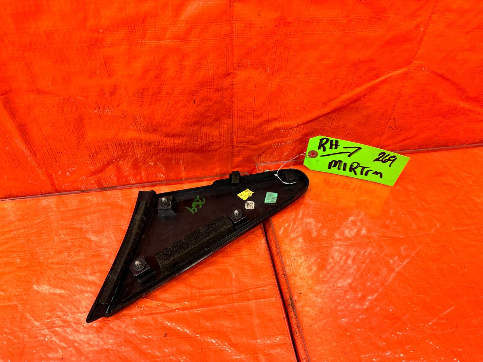 12 13 HONDA CIVIC 2D COUPE RIGHT EXTERIOR MIRROR TRIM COVER PLASTICS GARNISH 2698