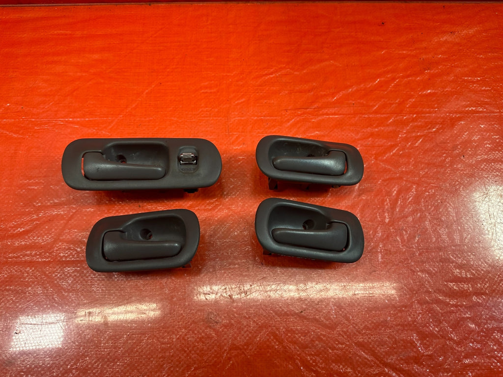 96 00 HONDA CIVIC SEDAN INTERIOR DOOR HANDLE SET LEFT RIGHT FRONT REAR GRAY OEM16