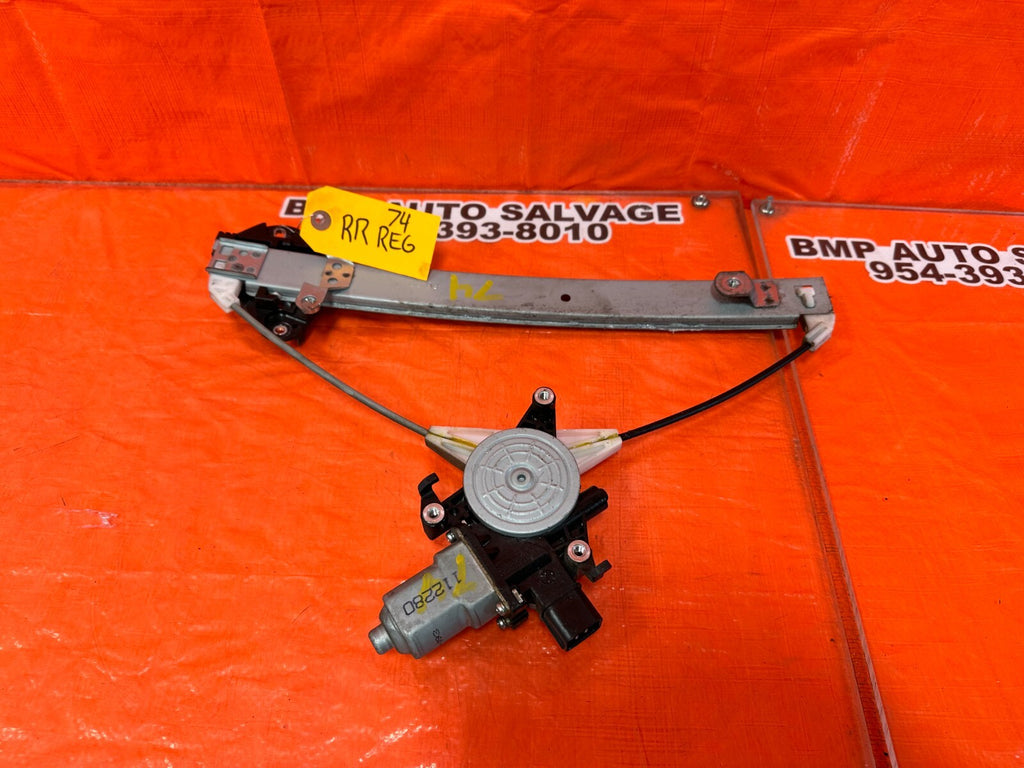 2012 SUBARU WRX STI SEDAN   PASSENGER RIGHT REAR   WINDOW REGULATOR W/ MOTOR OEM9