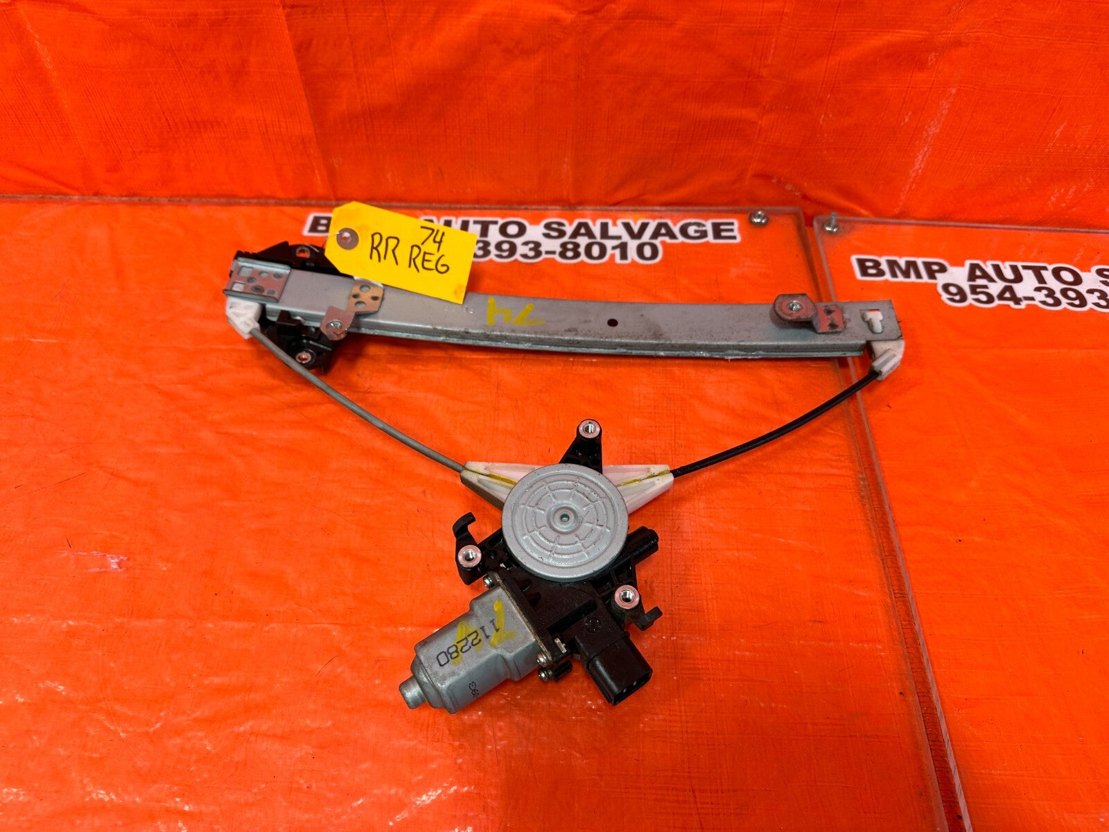 2012 SUBARU WRX STI SEDAN   PASSENGER RIGHT REAR   WINDOW REGULATOR W/ MOTOR OEM9
