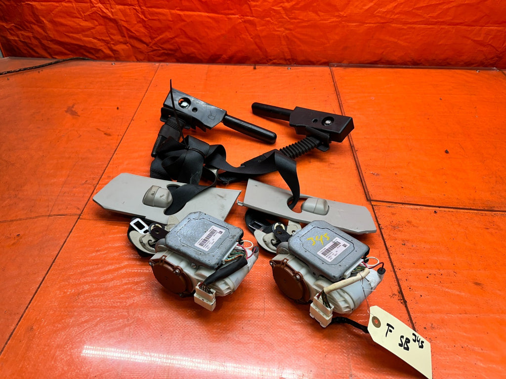14-15 INFINITI Q50 3.7L AWD FRONT LEFT RIGHT SEAT BELTS RETRACTORS PRE-CRASH #340