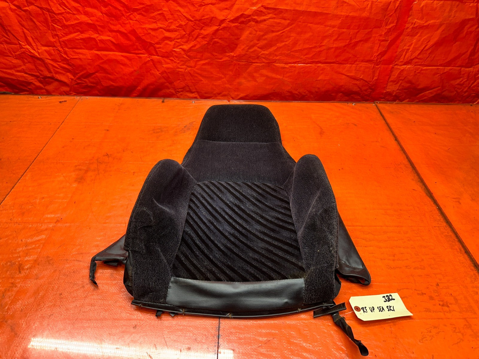 92 96 HONDA PRELUDE RIGHT FRONT UPPER SEAT CLOTH SKIN OEM #3320